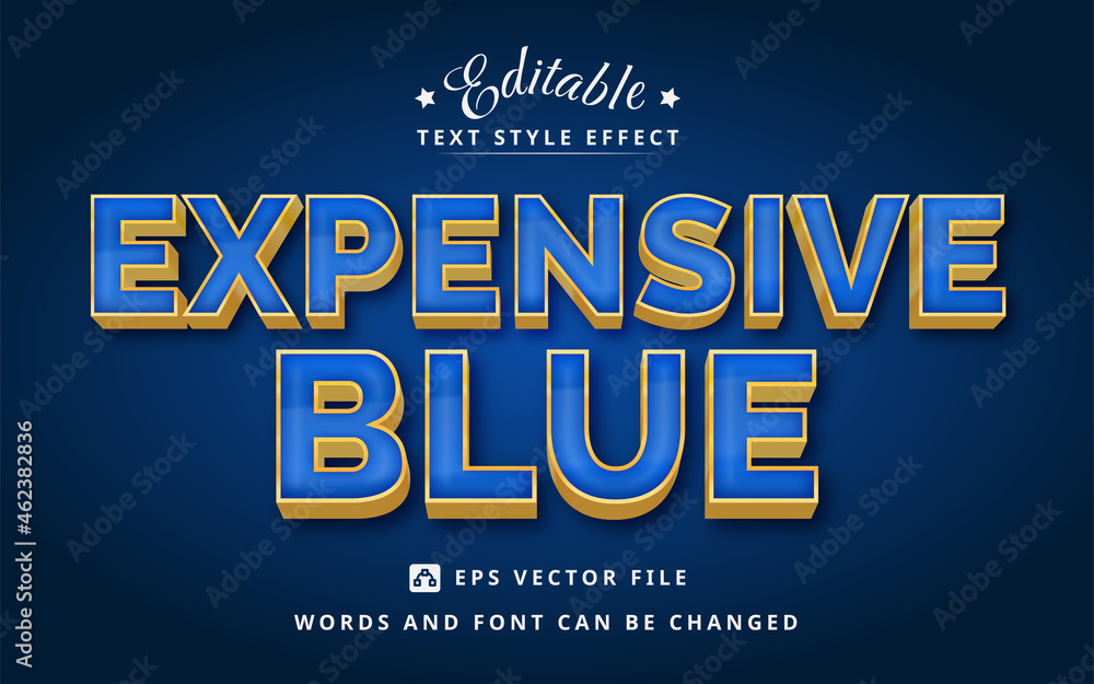 Expensive Blue Editable Text Effect