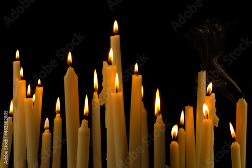 Canvas Print Row of candles