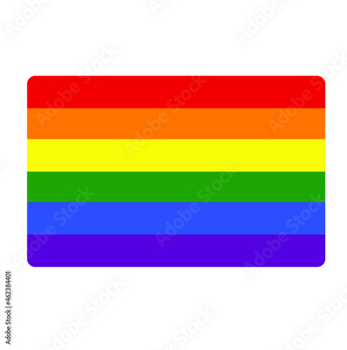 LGBT pride flag in vector format. Rainbow flag.