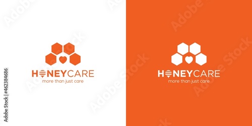 Simple and modern honey care logo design 2