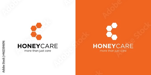 Simple and modern honey care logo design 3
