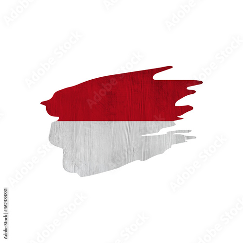 World countries A-Z. Sublimation background. Abstract shape in colors of national flag. Indonesia