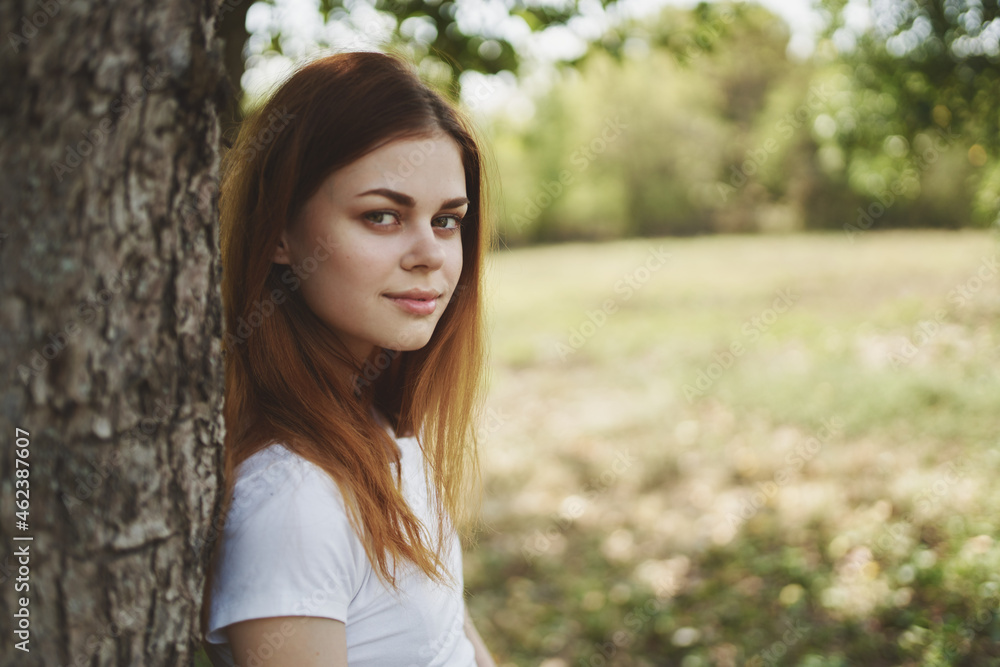 pretty woman near the tree nature Lifestyle summer pretty woman near the tree nature Lifestyle summer