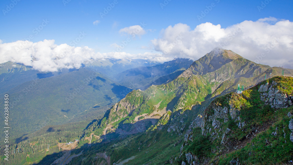 View of mountain ranges at daylight