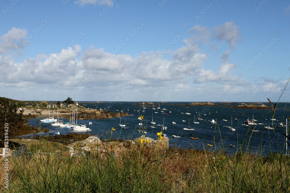 Foto de l'archipel des îles Chausey au large de Granville dans la Manche,Normandie do Stock