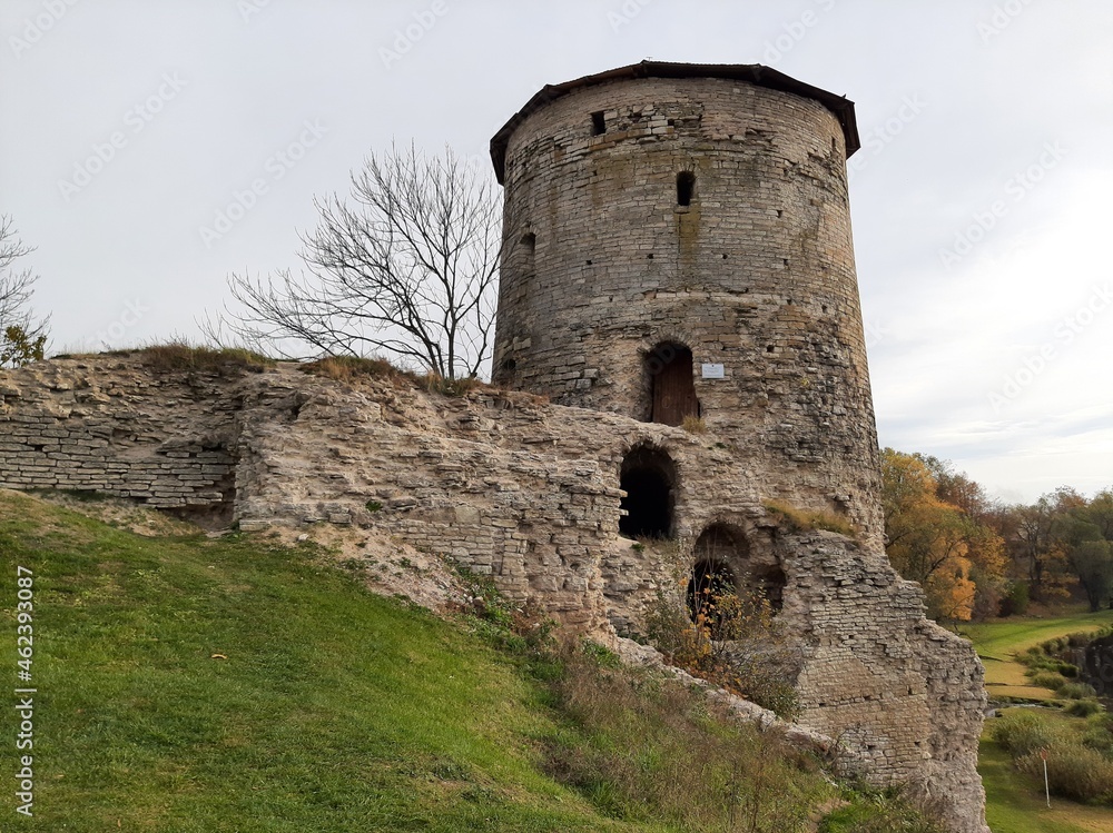 tower of the castle in the mountains