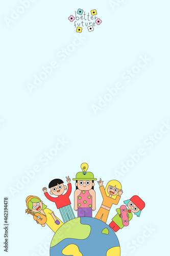 Happy International Youth Day background vector