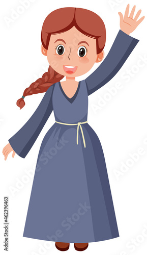 Female medieval historical cartoon characters