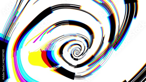 Fotografia 3d illustration - Abstract Psychedelic and weird  Digital Futuristic Background