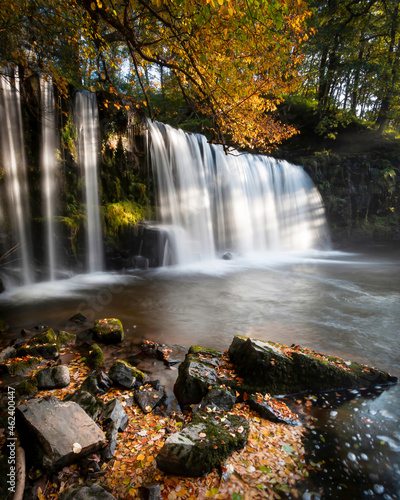 Autumn at Sgwd Ddwli Uchaf waterfall