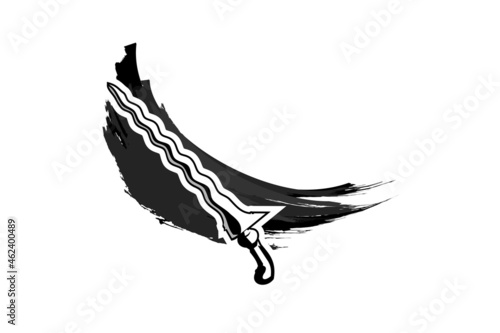Bilde på lerret Traditional Javanese Dagger Kris or keris vector illustration