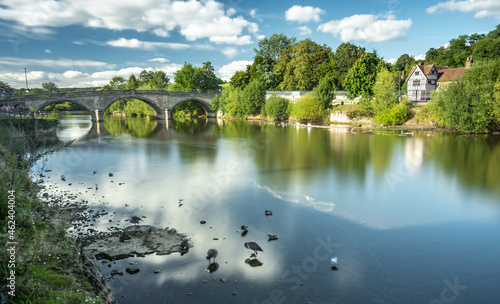 Landscape of the Bewdley bridge over the River Severn with long exposure in the UK photo