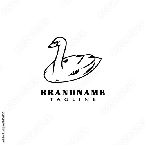 bird logo cartoon icon graphic template black isolated vector illustration