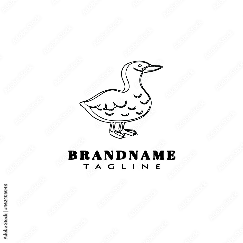 Obraz premium bird logo cartoon icon design creative black isolated vector illustration