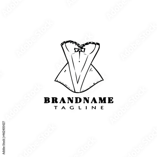 bustier logo cartoon icon design template black isolated vector illustration