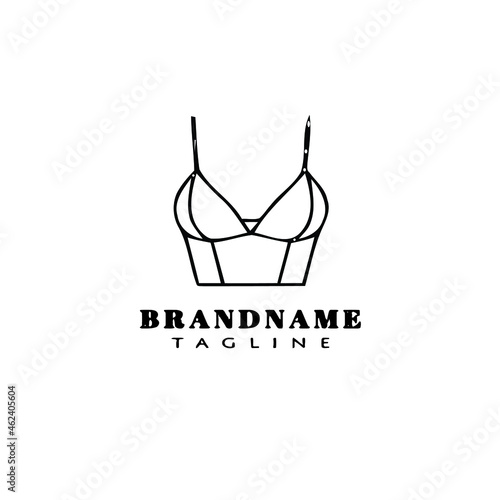 bustier logo cartoon icon design template black isolated vector illustration