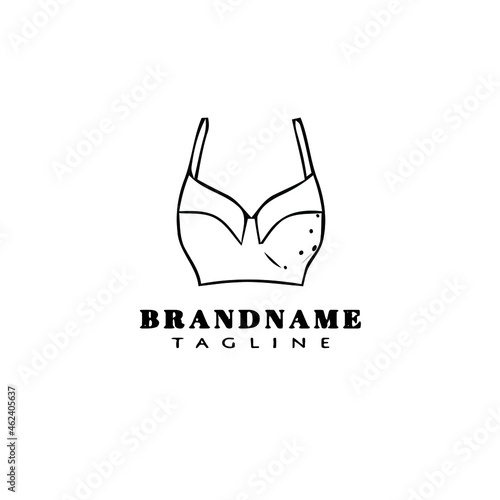 bustier logo cartoon icon design template black isolated vector illustration