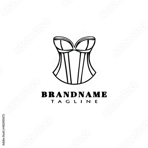bustier logo cartoon icon design template black isolated vector illustration