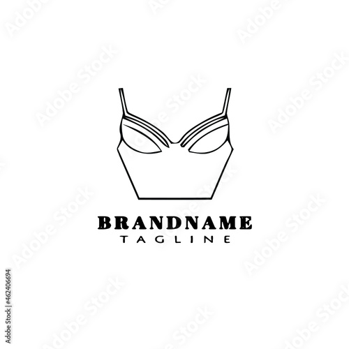 bustier logo cartoon icon design template black isolated vector illustration