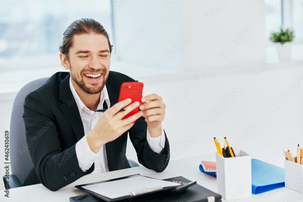 office worker work emotions in front of laptop Lifestyle office worker work emotions in front of laptop Lifestyle