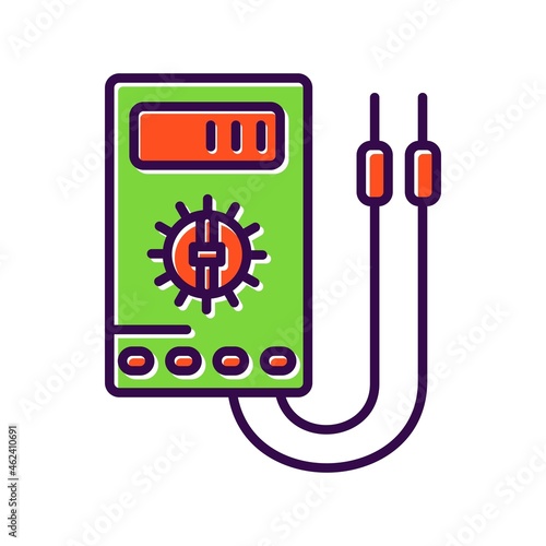 Voltmeter Filled Vector Icon Design