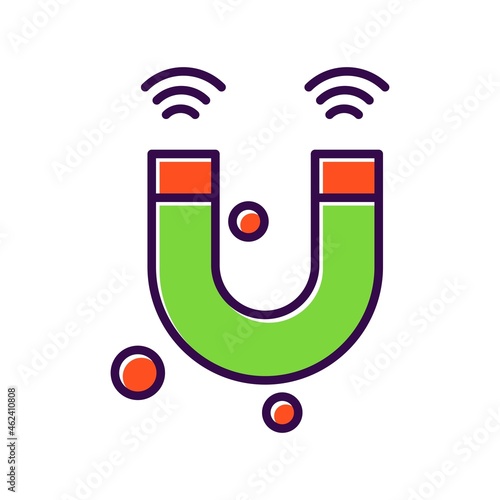Magnet Filled Vector Icon Design