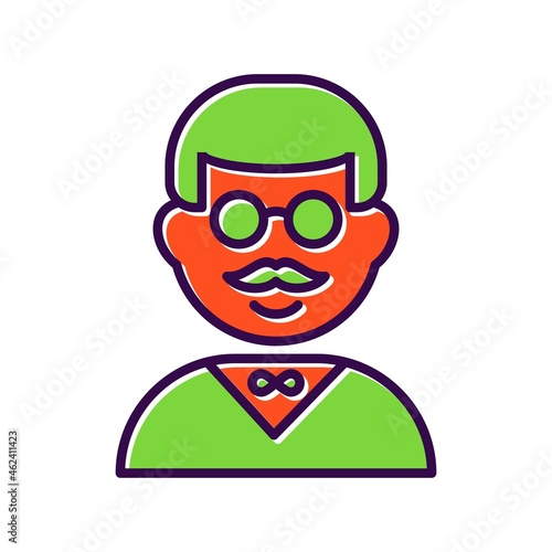 Professor Filled Vector Icon Design