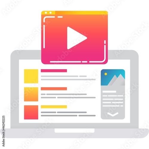 Content plan vector social media campaign icon