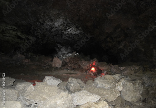 ice cave, cave grotto, rocks
