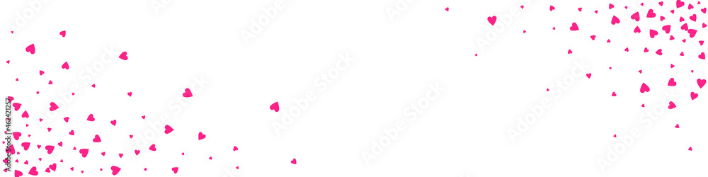 Pink Confetti Vector Panoramic White Backgound. Pink Confetti Vector Panoramic White Backgound.