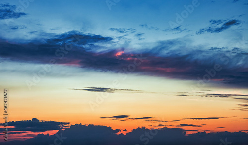 Colorful sunset sky and clouds, image twilight background © Alex Vog