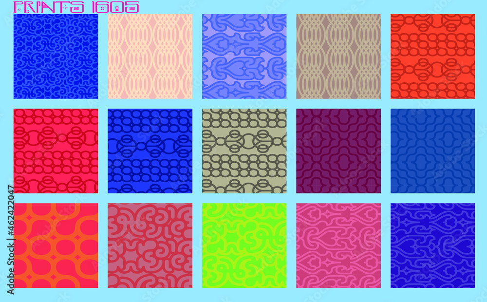Pattern vector tiles traditional textures ornamental ceramics Spanish ...