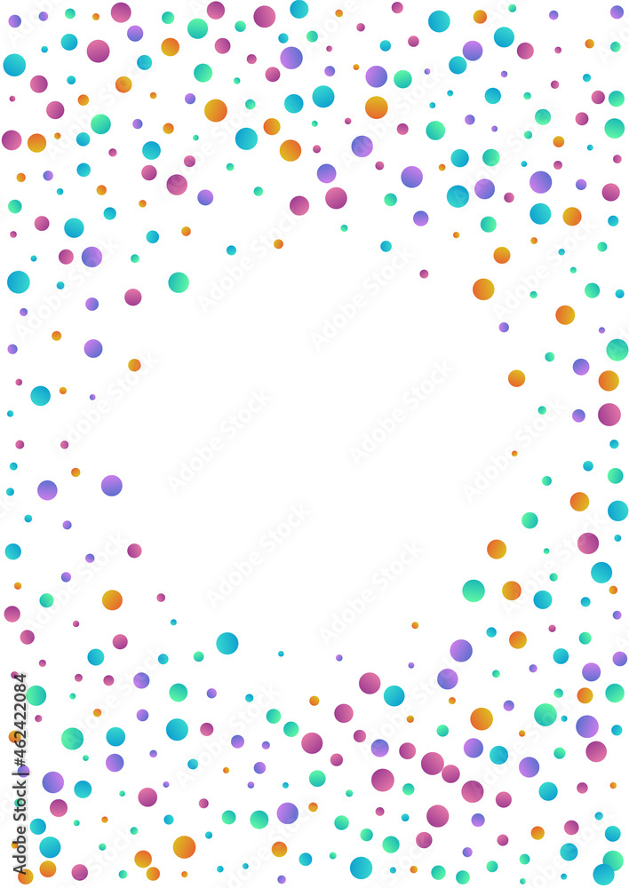 Multicolored Dot Independence Vector  White