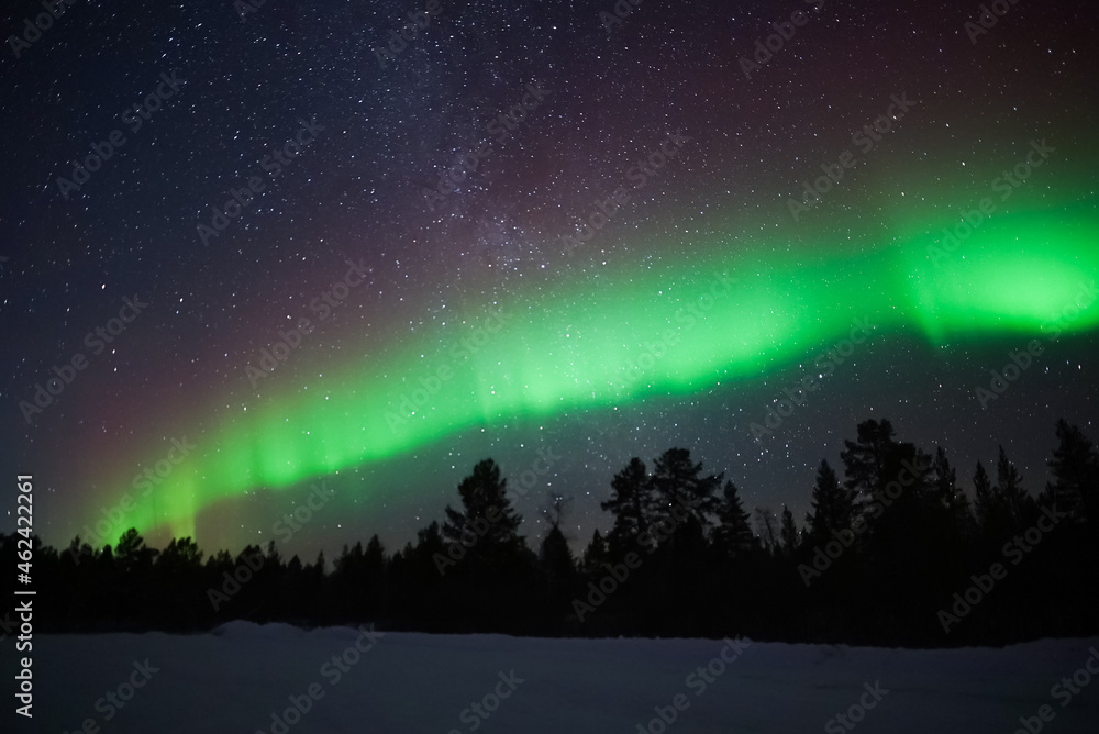 aurora borealis northern lights lapland  - obrazy, fototapety, plakaty 