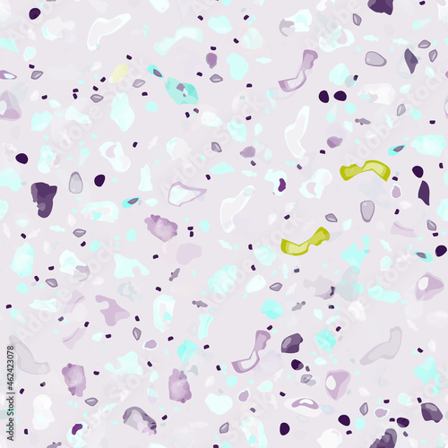 Terrazzo Texture Vector. Flooring Seamless Pattern