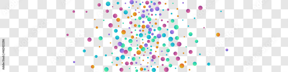 Color Confetti Festival Vector Panoramic
