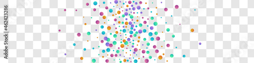 Color Confetti Festival Vector Panoramic