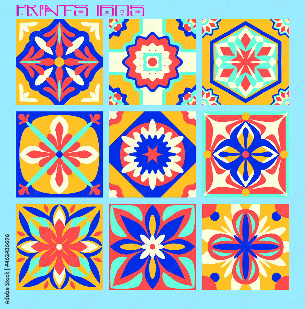 Pattern vector tiles traditional textures ornamental ceramics Spanish Portuguese Mexican Arabic Moroccan Italian colonial hydraulic majolica Turkish azulejos baldosas losetas racholas cerámicas Pattern vector tiles traditional textures ornamental ceramics Spanish Portuguese Mexican Arabic Moroccan Italian colonial hydraulic majolica Turkish azulejos baldosas losetas racholas cerámicas