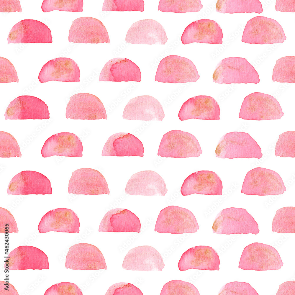 Hand painted watercolor seamless pattern. Abstract pink background clipart.