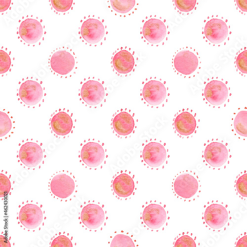 Obraz na płótnie Watercolor seamless pattern abstract background. Hand drawn illustration. w salonie