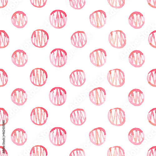 Obraz na płótnie Watercolor seamless pattern abstract background. Hand drawn illustration. w salonie