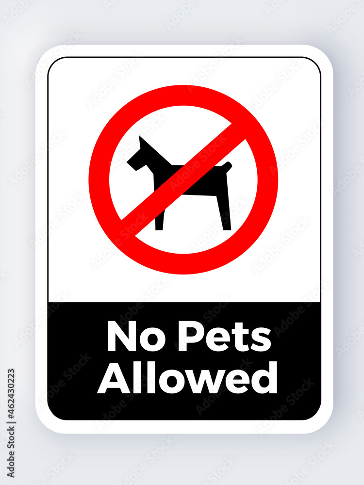 No Pets Allowed Sign Icon Symbol Pictogram No Pets Allowed Sign Icon Symbol Pictogram