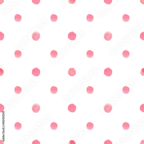 Obraz na płótnie Hand painted watercolor seamless pattern. Abstract pink background clipart. w salonie
