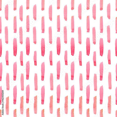 Obraz na płótnie Watercolor lines seamless pattern abstract background. Hand drawn illustration. w salonie