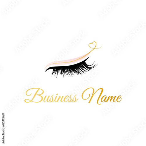 Eyelashes master logo for beauty studio