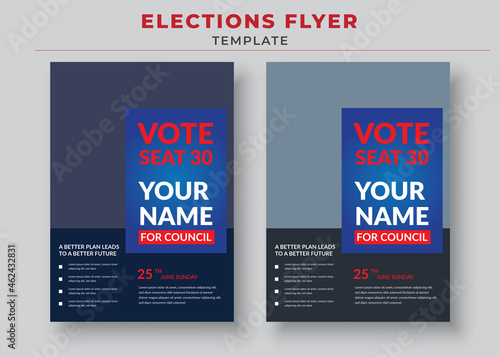 Elections Flyer Template, Political Flyer, Vote Flyer
