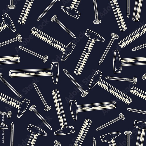 Manual worker tools seamless pattern