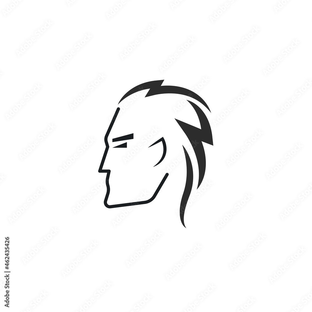cartoon face man flat icon vector illustration design template