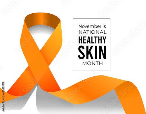 November is Healthy Skin Awareness Month. Vector illustration