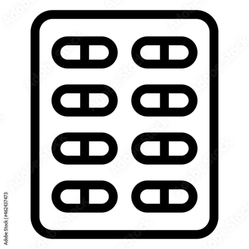 カプセル剤パッケージ　ラインアイコン